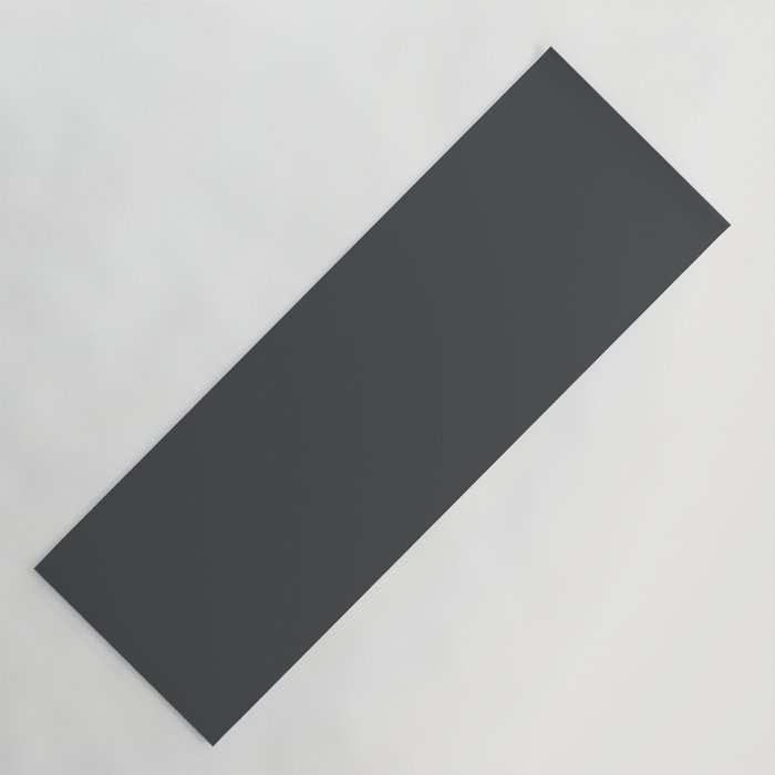 ASPHALT SOLID COLOR Plain Dark Neutral Shade  Yoga Mat Gallery Image 1