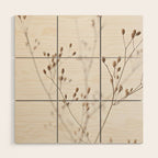 WILDFLOWERS NATURAL BEIGE 1 Wood Wall Art Gallery Image 1
