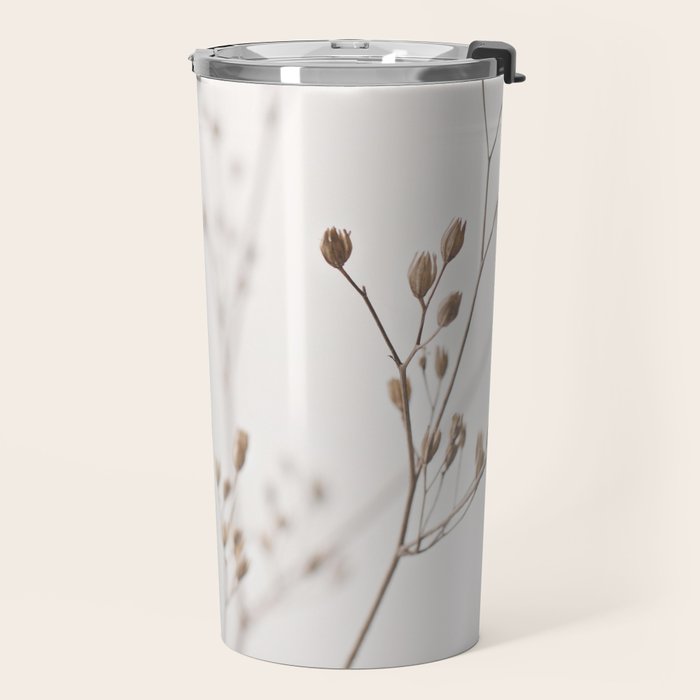 WILDFLOWERS NATURAL BEIGE 1 Travel Mug Gallery Image 2