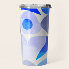 mid century modern organic blue Travel Mug Gallery Image 2