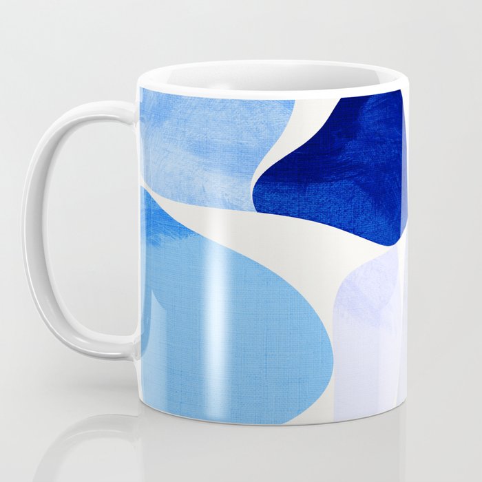 mid century modern organic blue Coffee Mug Gallery Image 3