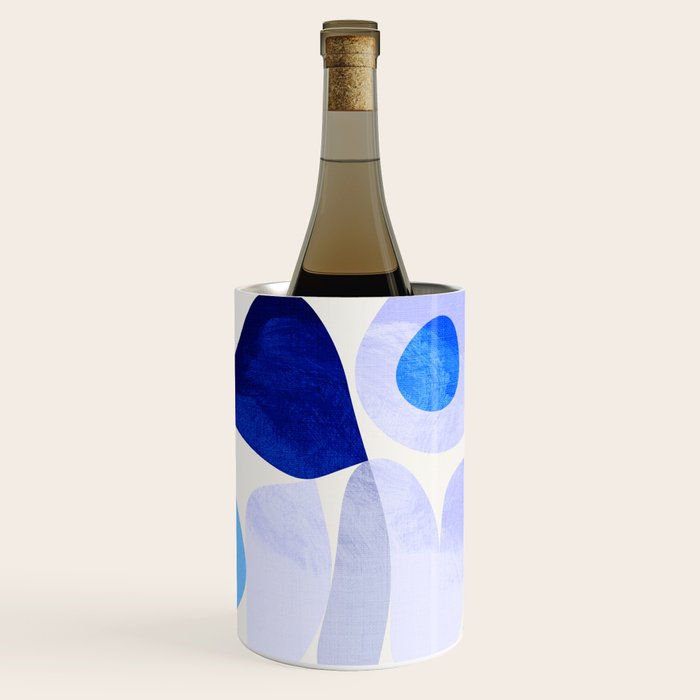 mid century modern organic blue Wine Chiller Gallery Image 1