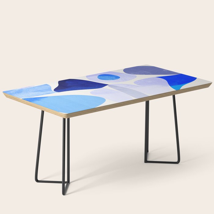 mid century modern organic blue Coffee Table Gallery Image 1