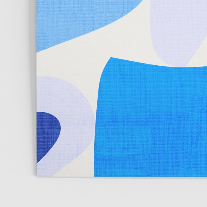 mid century modern organic blue Poster Gallery Image 3