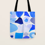 mid century modern organic blue Tote Bag Gallery Image 1