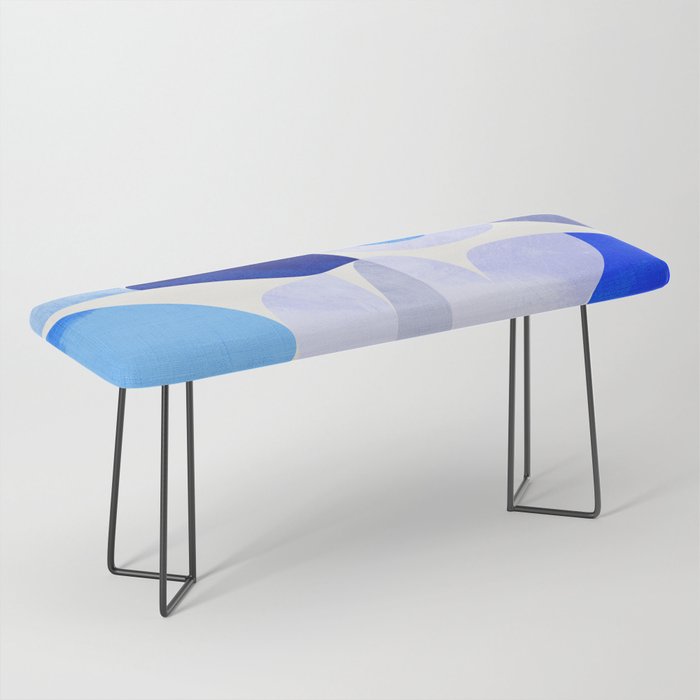 mid century modern organic blue Bench Gallery Image 1