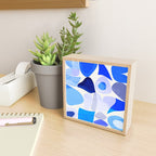 mid century modern organic blue Mini Art Print Gallery Image 2