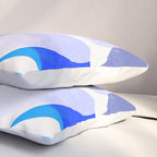 mid century modern organic blue Pillow Sham Gallery Image 3
