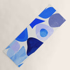 mid century modern organic blue Yoga Mat Gallery Image 1