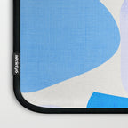 mid century modern organic blue Laptop Sleeve Gallery Image 3