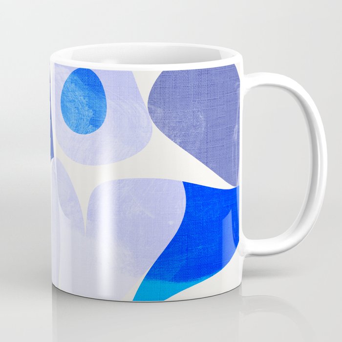 mid century modern organic blue Coffee Mug Gallery Image 1