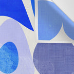 mid century modern organic blue Wall Tapestry Gallery Image 3