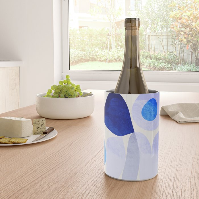 mid century modern organic blue Wine Chiller Gallery Image 4