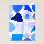 mid century modern organic blue Stationery Card Gallery Image 2