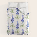 Texas bluebonnet in watercolor Duvet Cover Gallery Image 6
