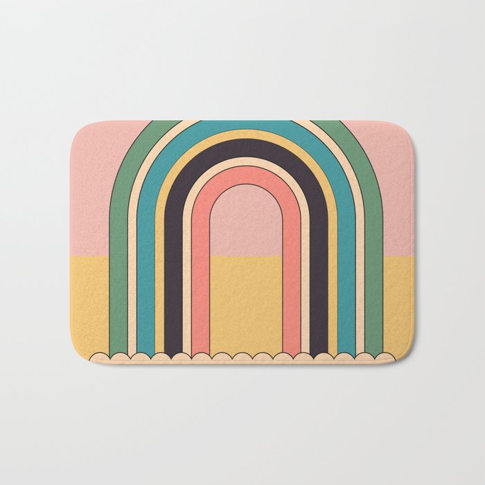 Geometric Abstraction Rainbow Bath Mat Gallery Image 1