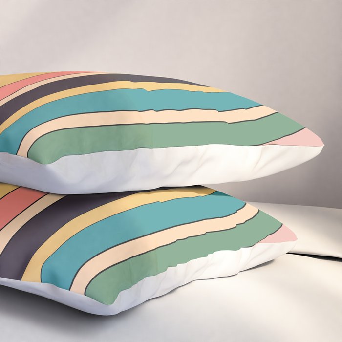 Geometric Abstraction Rainbow Pillow Sham Gallery Image 3