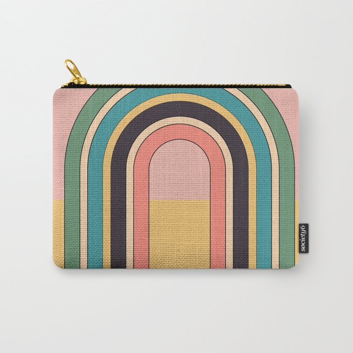 Geometric Abstraction Rainbow Carry All Pouch Gallery Image 1