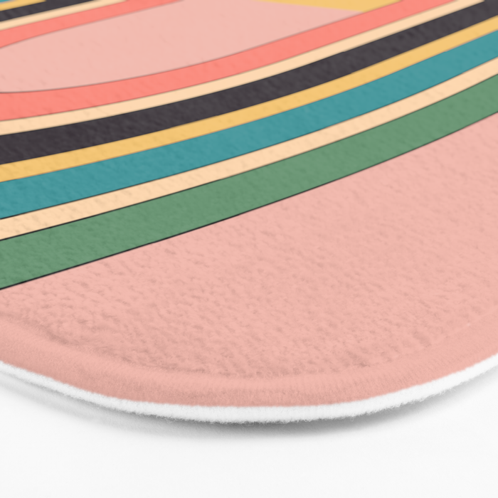 Geometric Abstraction Rainbow Bath Mat Gallery Image 3