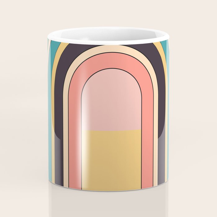 Geometric Abstraction Rainbow Coffee Mug Gallery Image 4