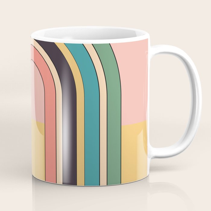Geometric Abstraction Rainbow Coffee Mug Gallery Image 1