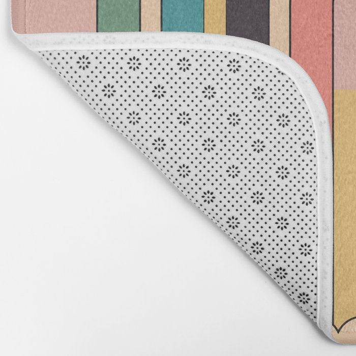 Geometric Abstraction Rainbow Bath Mat Gallery Image 2