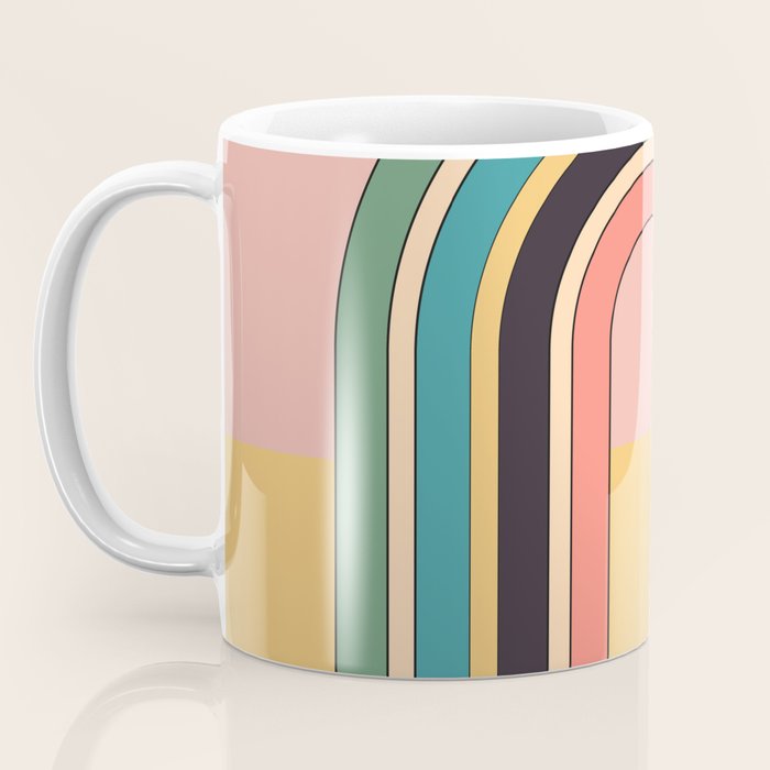 Geometric Abstraction Rainbow Coffee Mug Gallery Image 3