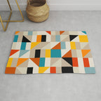 Modern Abstract Colorful Geometric Bold Artwork Rug Gallery Image 1