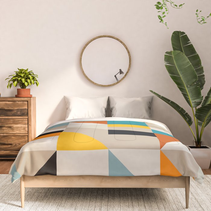 Modern Abstract Colorful Geometric Bold Artwork Comforter Gallery Image 3