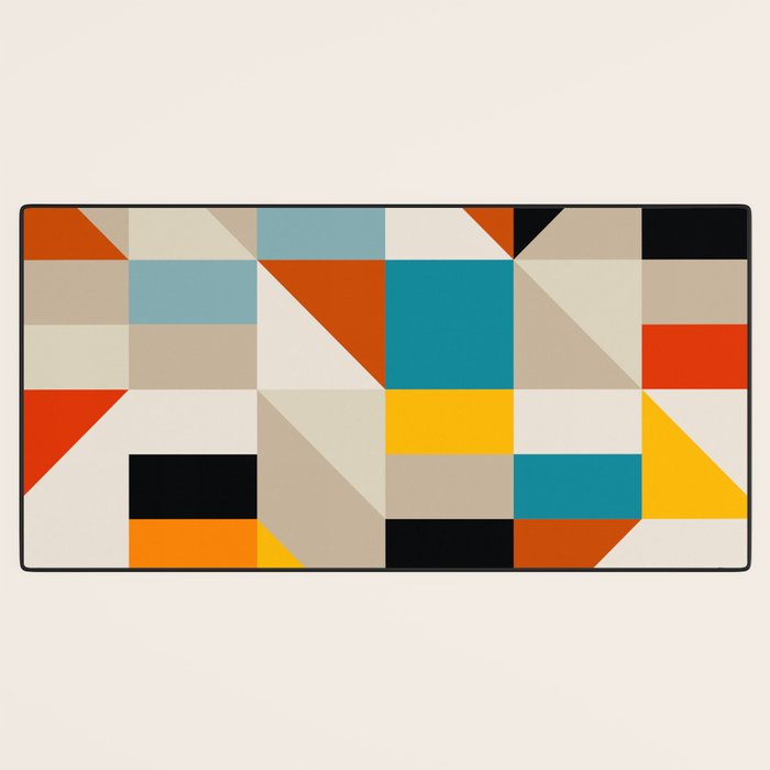 Modern Abstract Colorful Geometric Bold Artwork Desk Mat Gallery Image 3