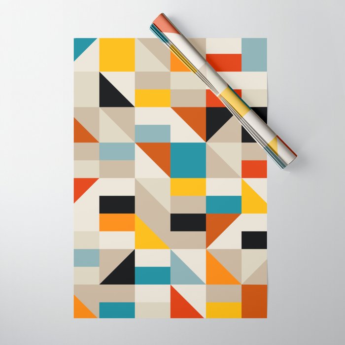 Modern Abstract Colorful Geometric Bold Artwork Wrapping Paper Gallery Image 1