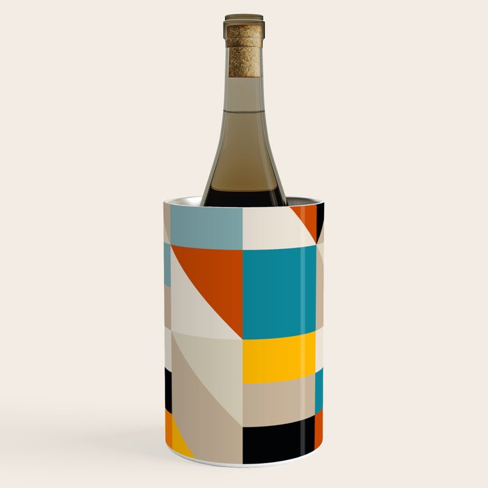 Modern Abstract Colorful Geometric Bold Artwork Wine Chiller Gallery Image 1