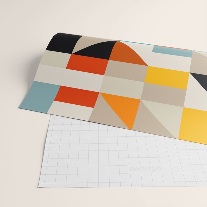 Modern Abstract Colorful Geometric Bold Artwork Wrapping Paper Gallery Image 2