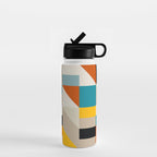 Modern Abstract Colorful Geometric Bold Artwork Water Bottle Gallery Image 1
