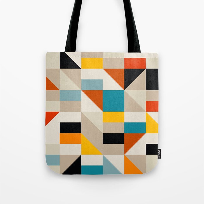Modern Abstract Colorful Geometric Bold Artwork Tote Bag Gallery Image 1