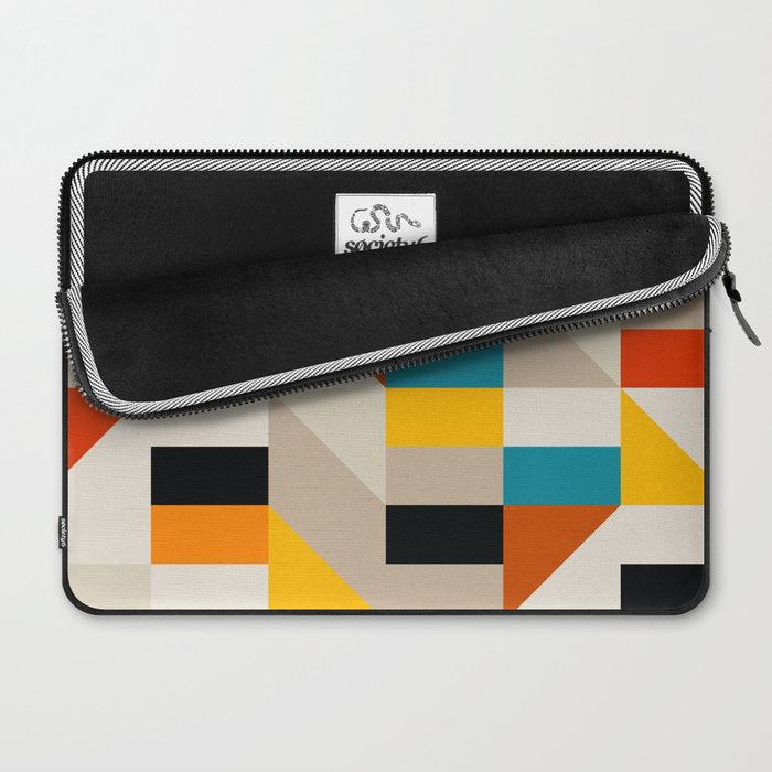 Modern Abstract Colorful Geometric Bold Artwork Laptop Sleeve Gallery Image 2