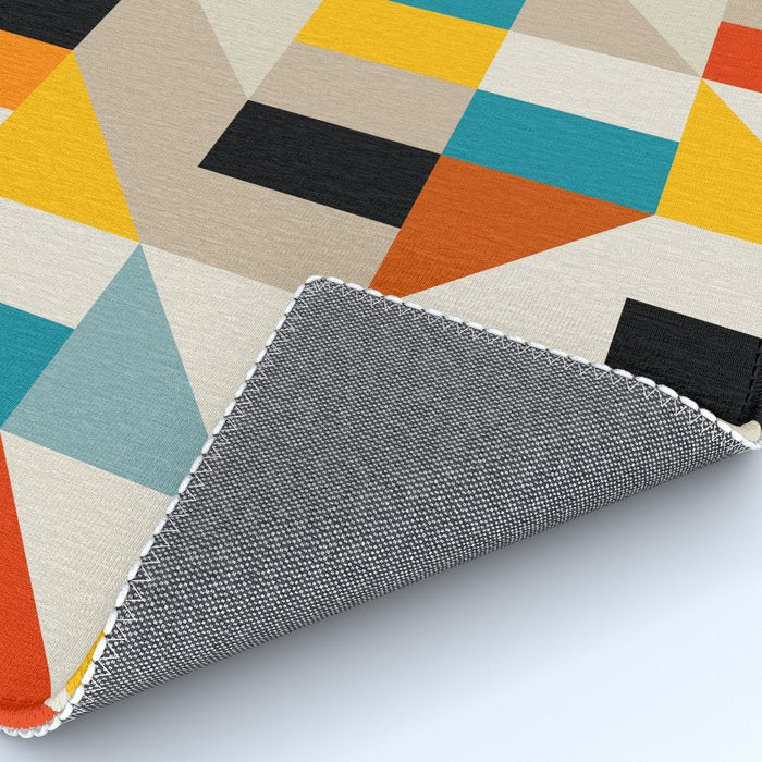 Modern Abstract Colorful Geometric Bold Artwork Rug Gallery Image 4
