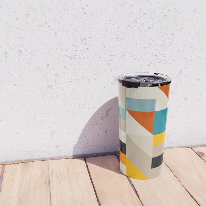 Modern Abstract Colorful Geometric Bold Artwork Travel Mug Gallery Image 4