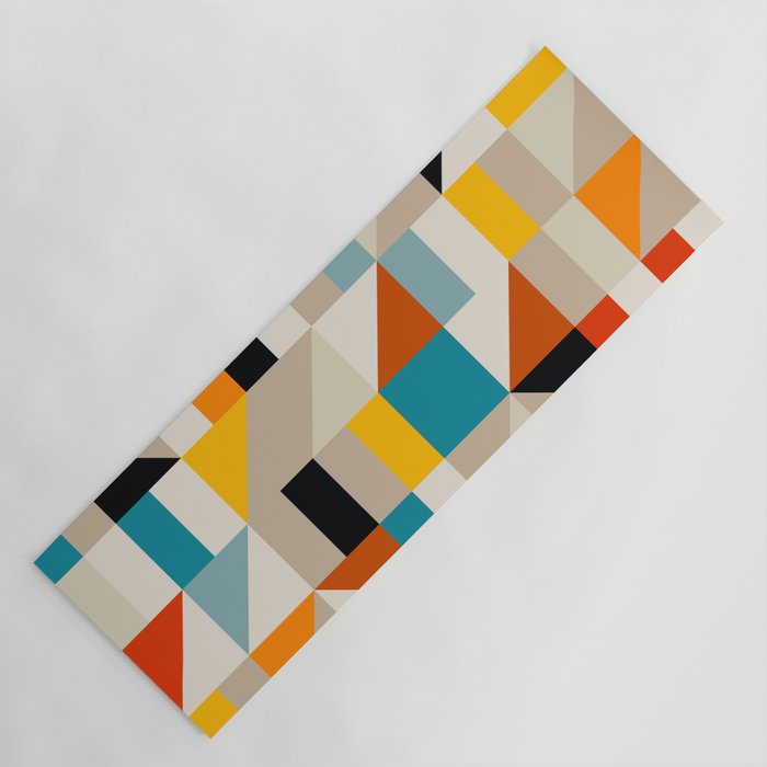 Modern Abstract Colorful Geometric Bold Artwork Yoga Mat Gallery Image 1