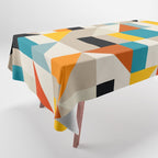 Modern Abstract Colorful Geometric Bold Artwork Tablecloth Gallery Image 1