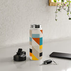 Modern Abstract Colorful Geometric Bold Artwork Water Bottle Gallery Image 4
