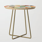 Modern Abstract Colorful Geometric Bold Artwork Side Table Gallery Image 1