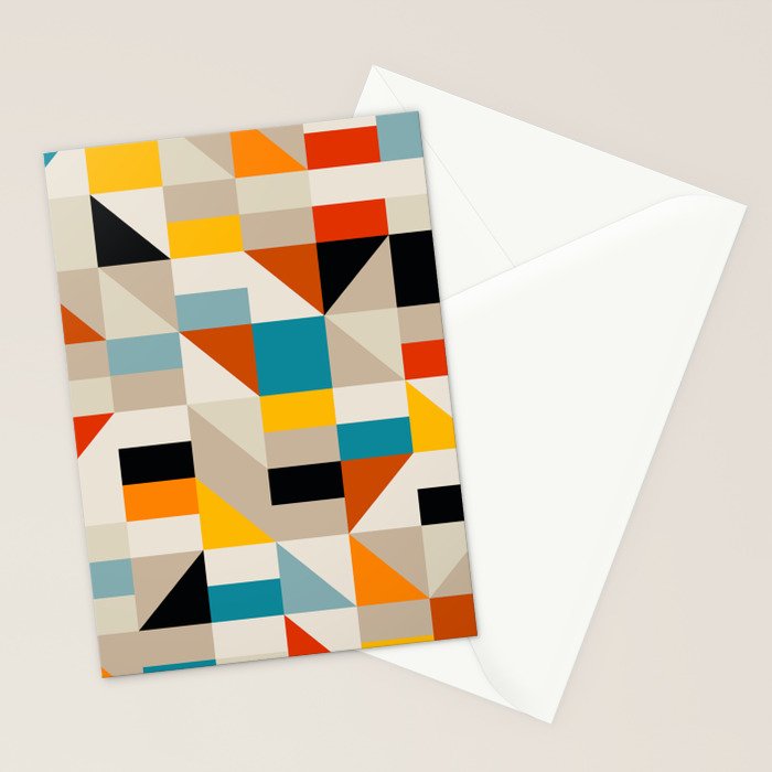 Modern Abstract Colorful Geometric Bold Artwork Stationery Card Gallery Image 2