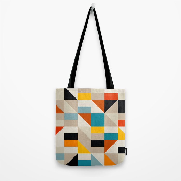 Modern Abstract Colorful Geometric Bold Artwork Tote Bag Gallery Image 2