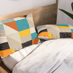 Modern Abstract Colorful Geometric Bold Artwork Pillow Sham Gallery Image 2