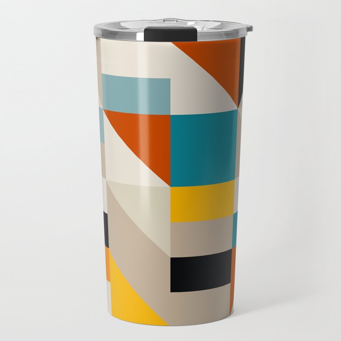 Modern Abstract Colorful Geometric Bold Artwork Travel Mug Gallery Image 1