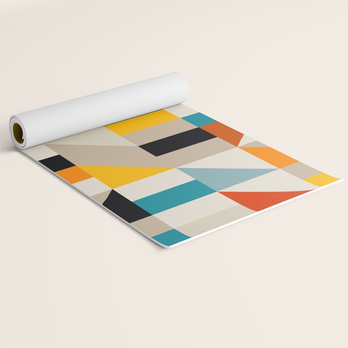 Modern Abstract Colorful Geometric Bold Artwork Yoga Mat Gallery Image 2