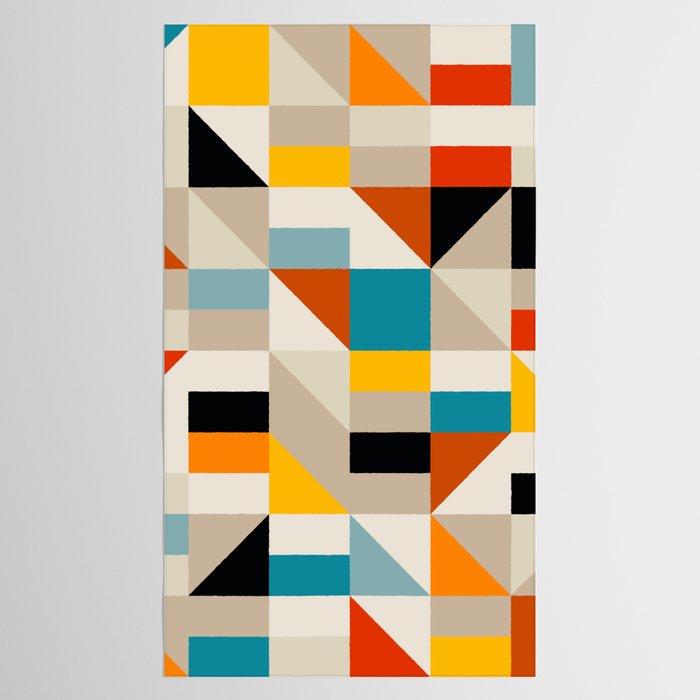 Modern Abstract Colorful Geometric Bold Artwork Tablecloth Gallery Image 2