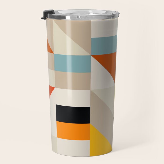 Modern Abstract Colorful Geometric Bold Artwork Travel Mug Gallery Image 3