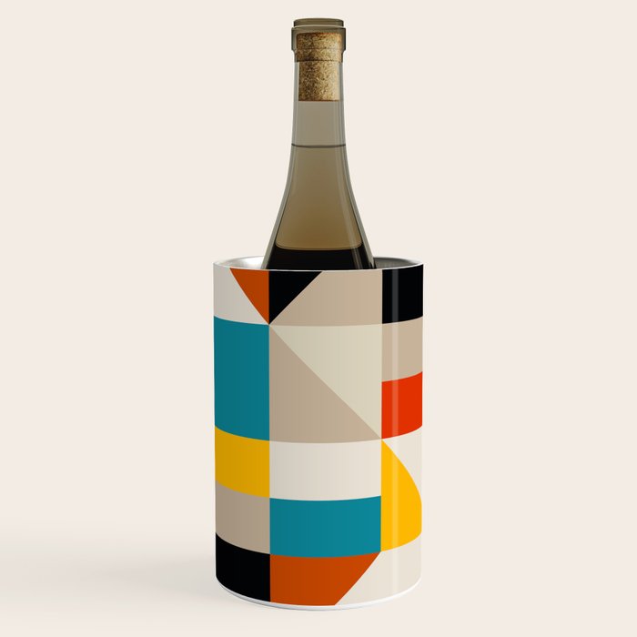 Modern Abstract Colorful Geometric Bold Artwork Wine Chiller Gallery Image 3